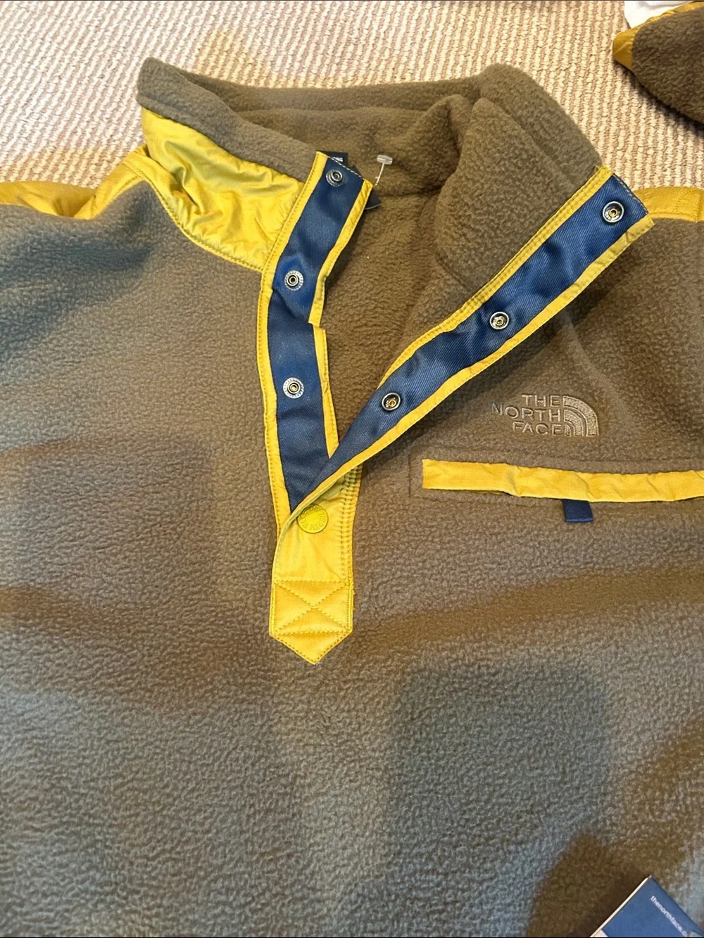 The North Face olive fleece
